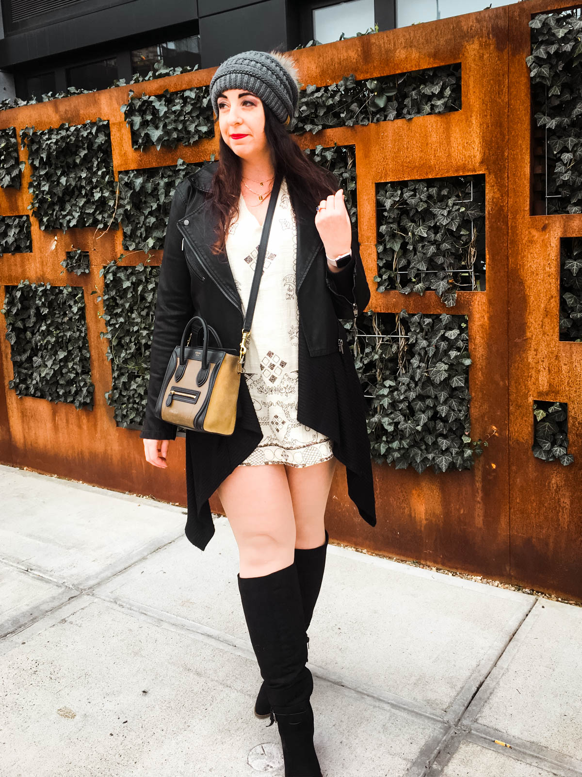 Mini dress winter deals outfits